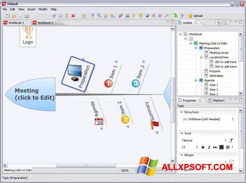 Screenshot XMind für Windows XP