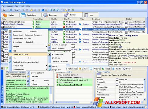 Screenshot AnVir Task Manager für Windows XP