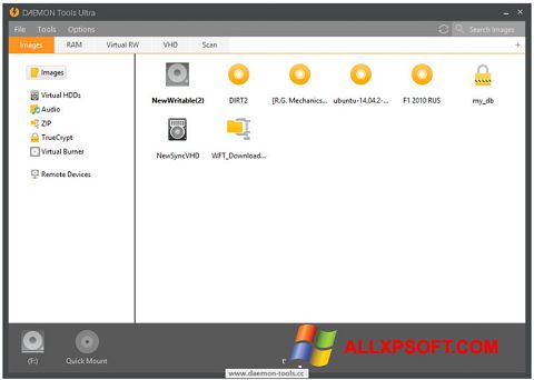 Screenshot DAEMON Tools Ultra für Windows XP