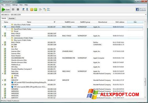 Screenshot Advanced IP Scanner für Windows XP