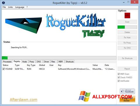 Screenshot RogueKiller für Windows XP