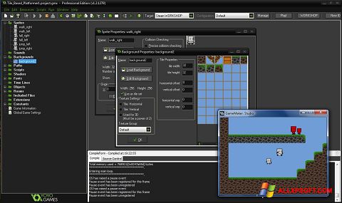 Screenshot GameMaker: Studio für Windows XP