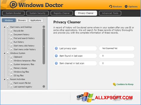 Screenshot Windows Doctor für Windows XP