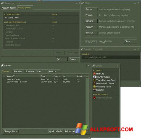 Screenshot Steam für Windows XP