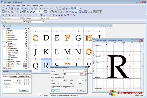 Screenshot Font Creator für Windows XP