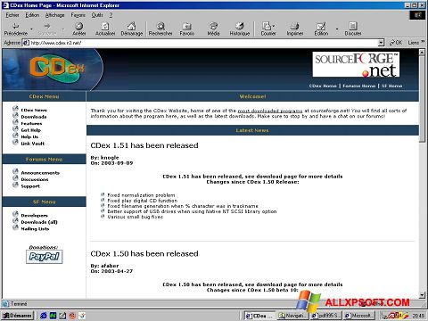Screenshot CDex für Windows XP