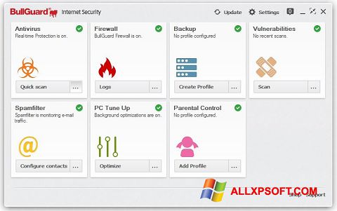 Screenshot BullGuard für Windows XP