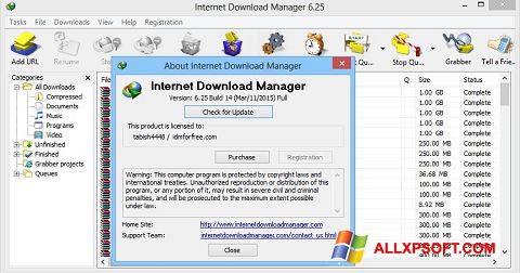 Screenshot Internet Download Manager für Windows XP