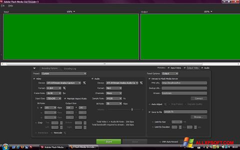 Screenshot Adobe Media Encoder für Windows XP