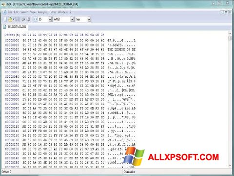 Screenshot HxD Hex Editor für Windows XP