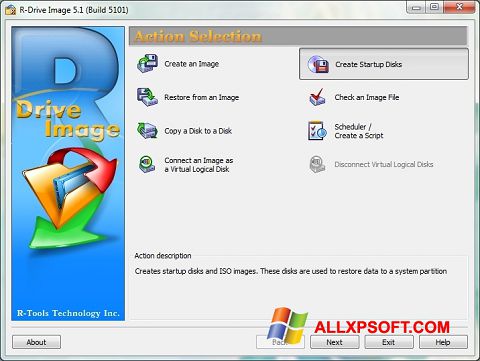 Screenshot R-Drive Image für Windows XP