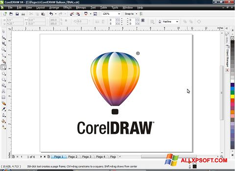 Screenshot CorelDRAW für Windows XP