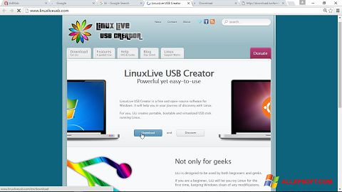 Screenshot LinuxLive USB Creator für Windows XP