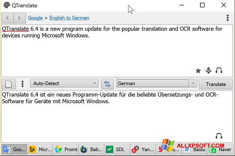 Screenshot QTranslate für Windows XP