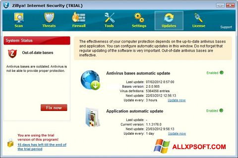 Screenshot Zillya! für Windows XP