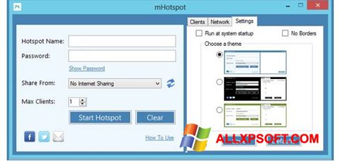 Screenshot mHotspot für Windows XP