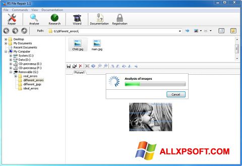 Screenshot RS File Recovery für Windows XP