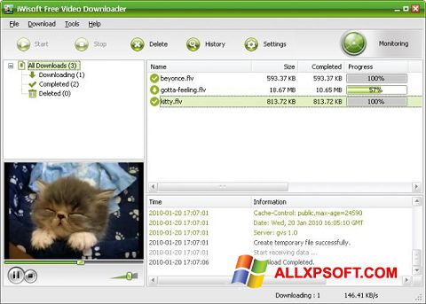 Screenshot Free Video Catcher für Windows XP