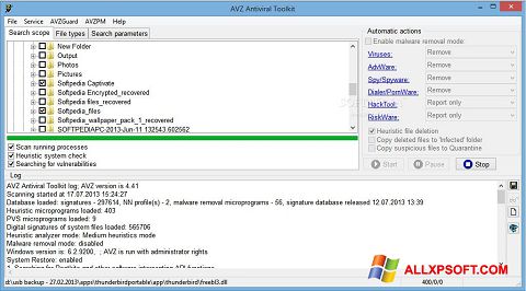 Screenshot AVZ für Windows XP