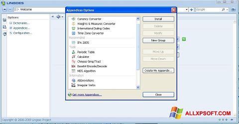 Screenshot Lingoes für Windows XP