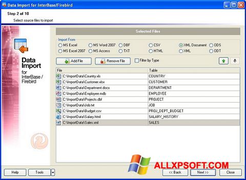 Screenshot Firebird für Windows XP