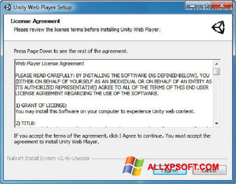 Screenshot Unity Web Player für Windows XP