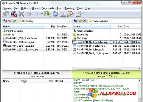 Screenshot FlashFXP für Windows XP
