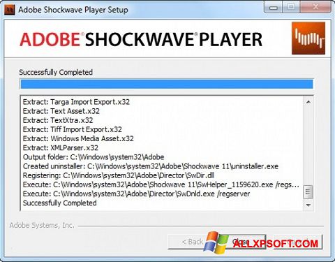 Screenshot Shockwave Player für Windows XP