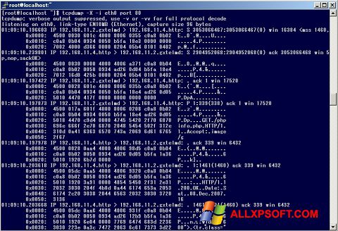Screenshot TCPDUMP für Windows XP