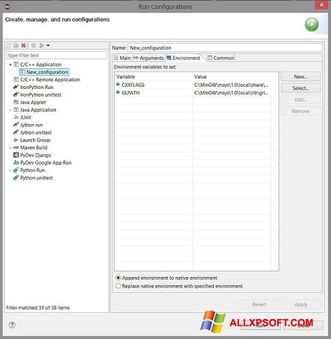 Screenshot Eclipse für Windows XP