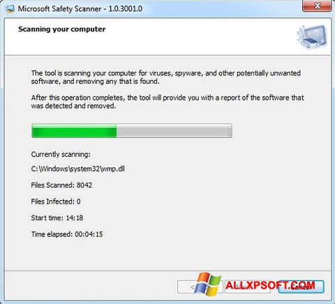 Screenshot Microsoft Safety Scanner für Windows XP