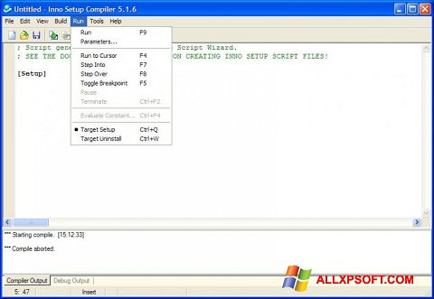 Screenshot Inno Setup für Windows XP