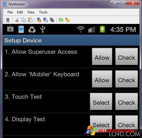 Screenshot MyMobiler für Windows XP