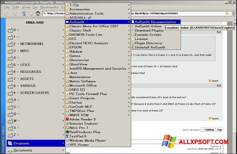 Screenshot AviSynth für Windows XP