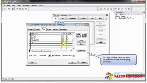 Screenshot Microsoft Visual FoxPro für Windows XP