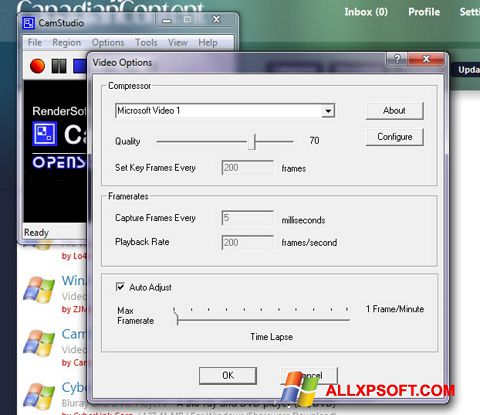 Screenshot CamStudio für Windows XP