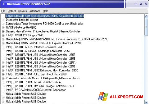 Screenshot Unknown Device Identifier für Windows XP