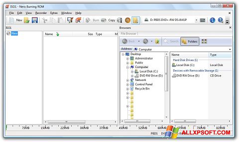 Screenshot Nero Burning ROM für Windows XP