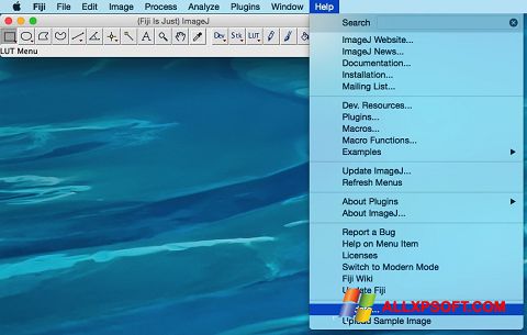 Screenshot ImageJ für Windows XP