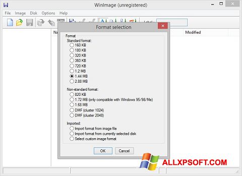 Screenshot WinImage für Windows XP