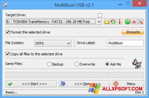 Screenshot Multi Boot USB für Windows XP