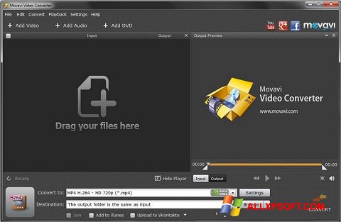 Screenshot Movavi Video Converter für Windows XP