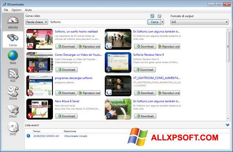 Screenshot VDownloader für Windows XP