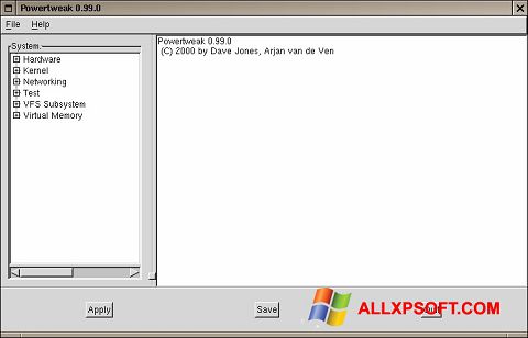Screenshot PowerTweak für Windows XP