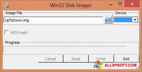 Screenshot Win32 Disk Imager für Windows XP
