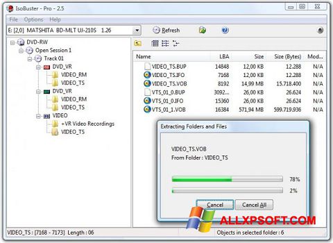 Screenshot IsoBuster für Windows XP