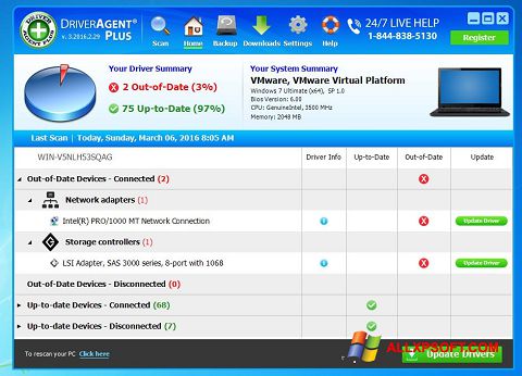 Screenshot DriverAgent für Windows XP