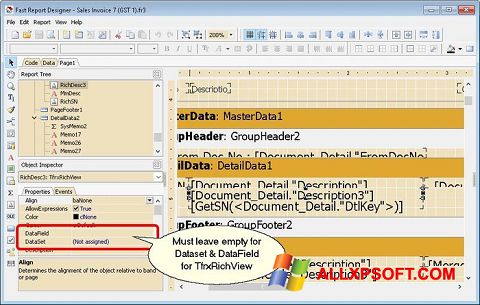 Screenshot FastReport für Windows XP