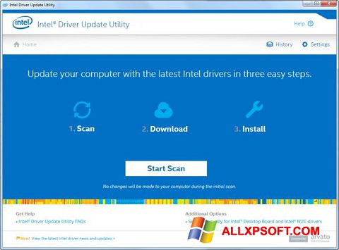 Screenshot Intel Driver Update Utility für Windows XP