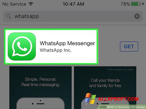 Screenshot WhatsApp für Windows XP